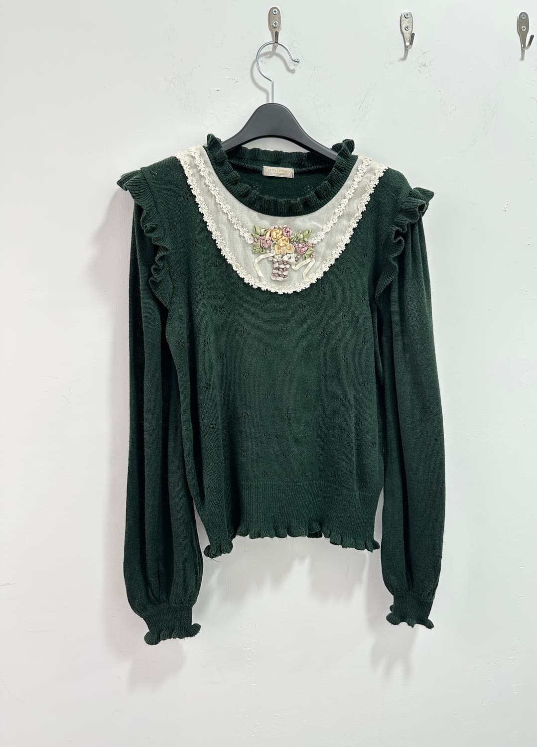 Axes femme green frill detail knit  상품이미지4