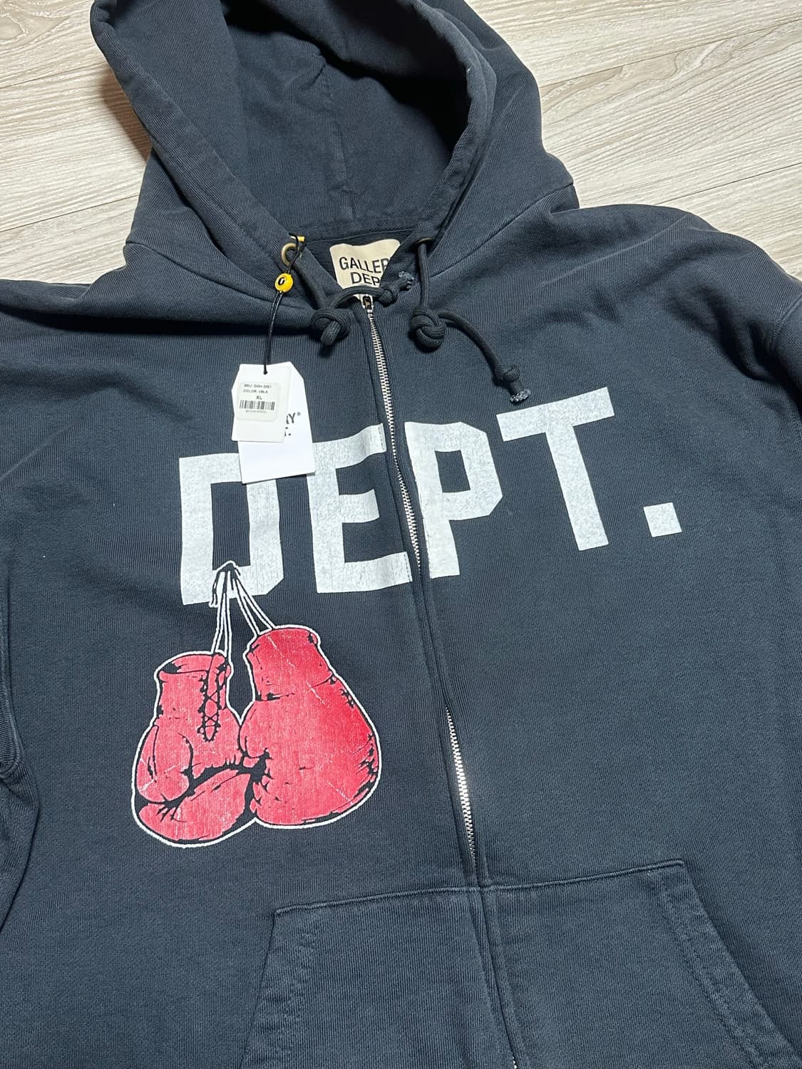 갤러리 디파트먼트 복싱 머치 집 후드 빈티지 블랙 xl 상품이미지1