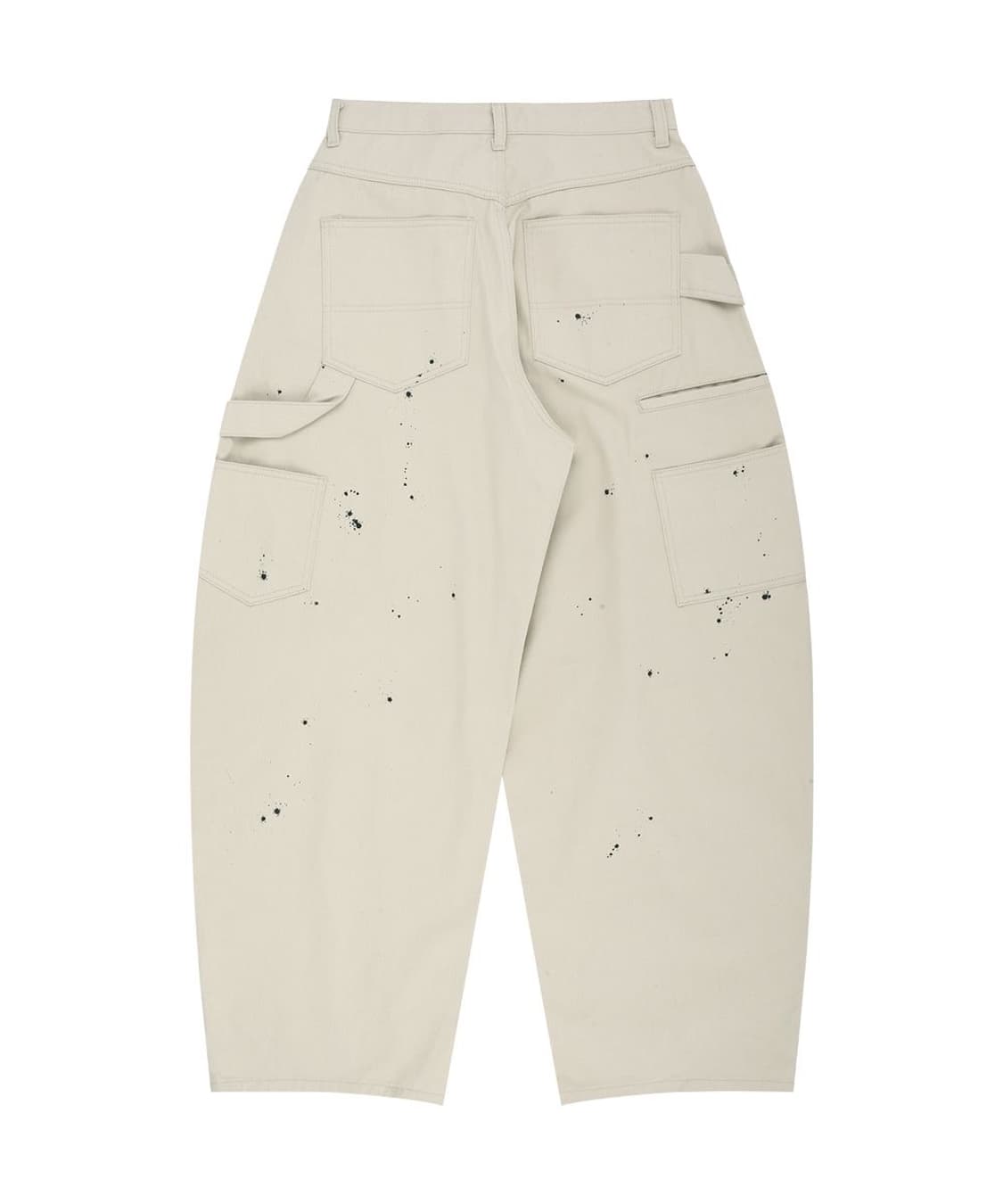 이지노이지 커브드 더블니 치노 팬츠 아이보리 2 상품이미지4