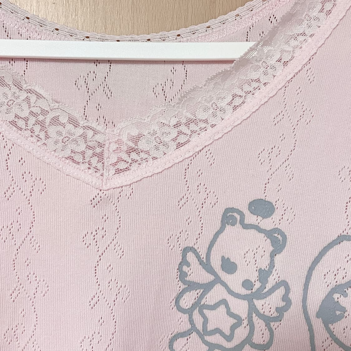 샬롬클럽 텔레파시 레이스탑 핑크 상품이미지3