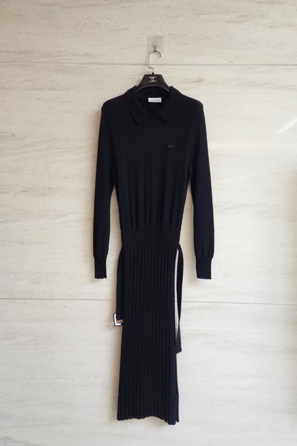 라코스테 울니트 벨티드 플리츠 원피스 55사이즈 상품이미지3