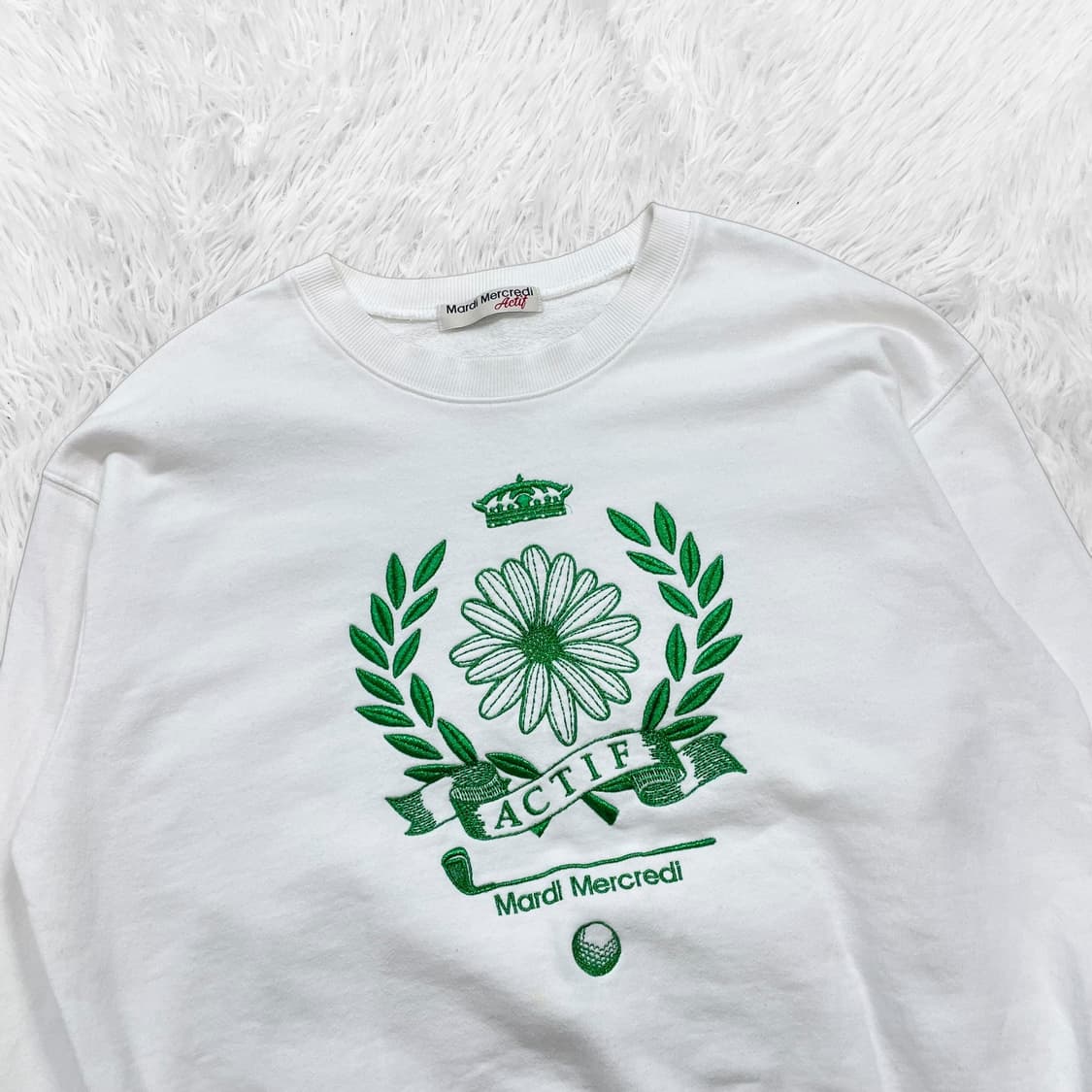 마르디메크르디 악티프 맨투맨 화이트 상품이미지3