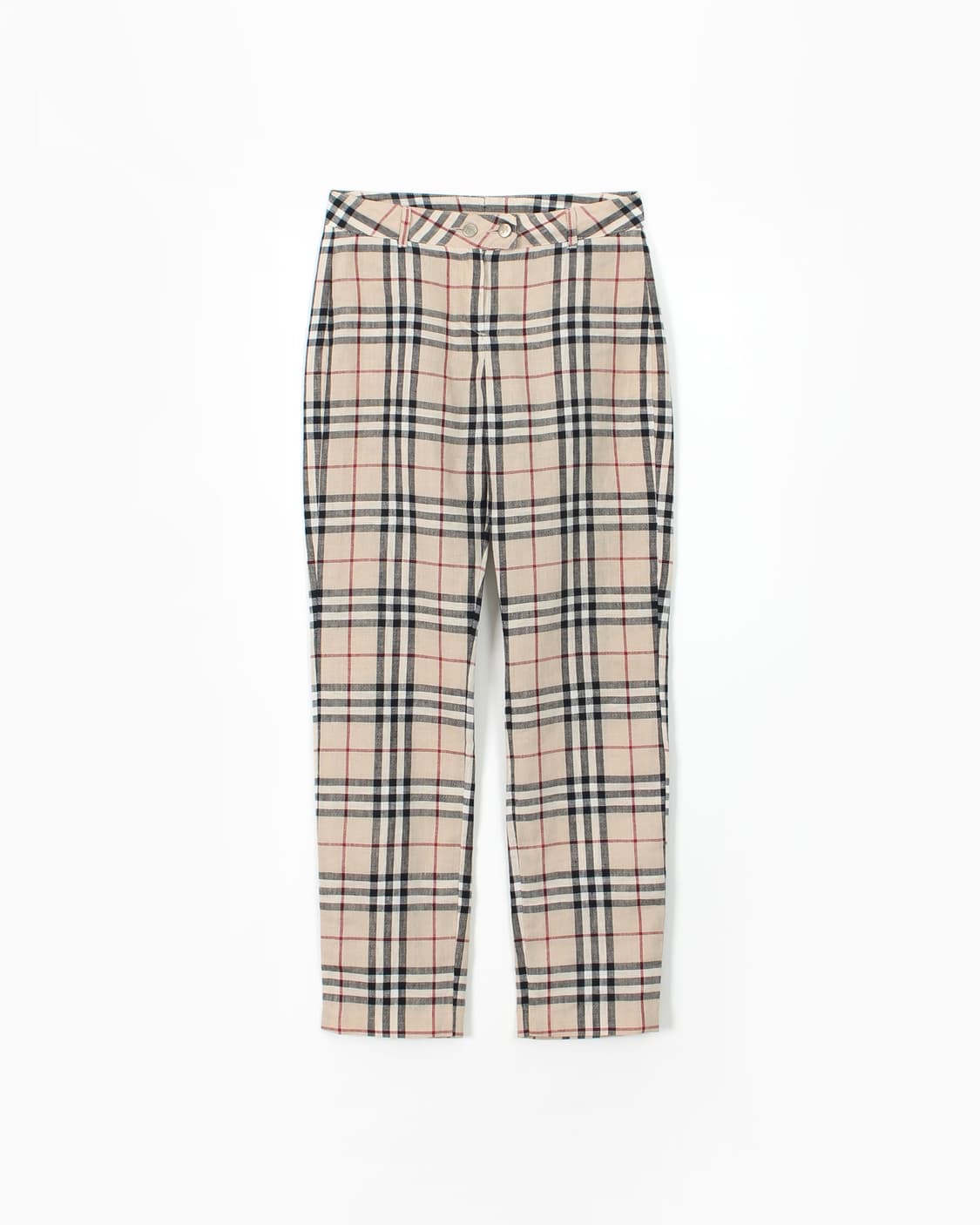 버버리 Burberry 빈티지 베이지 클래식 체크 여름 팬츠 상품이미지1