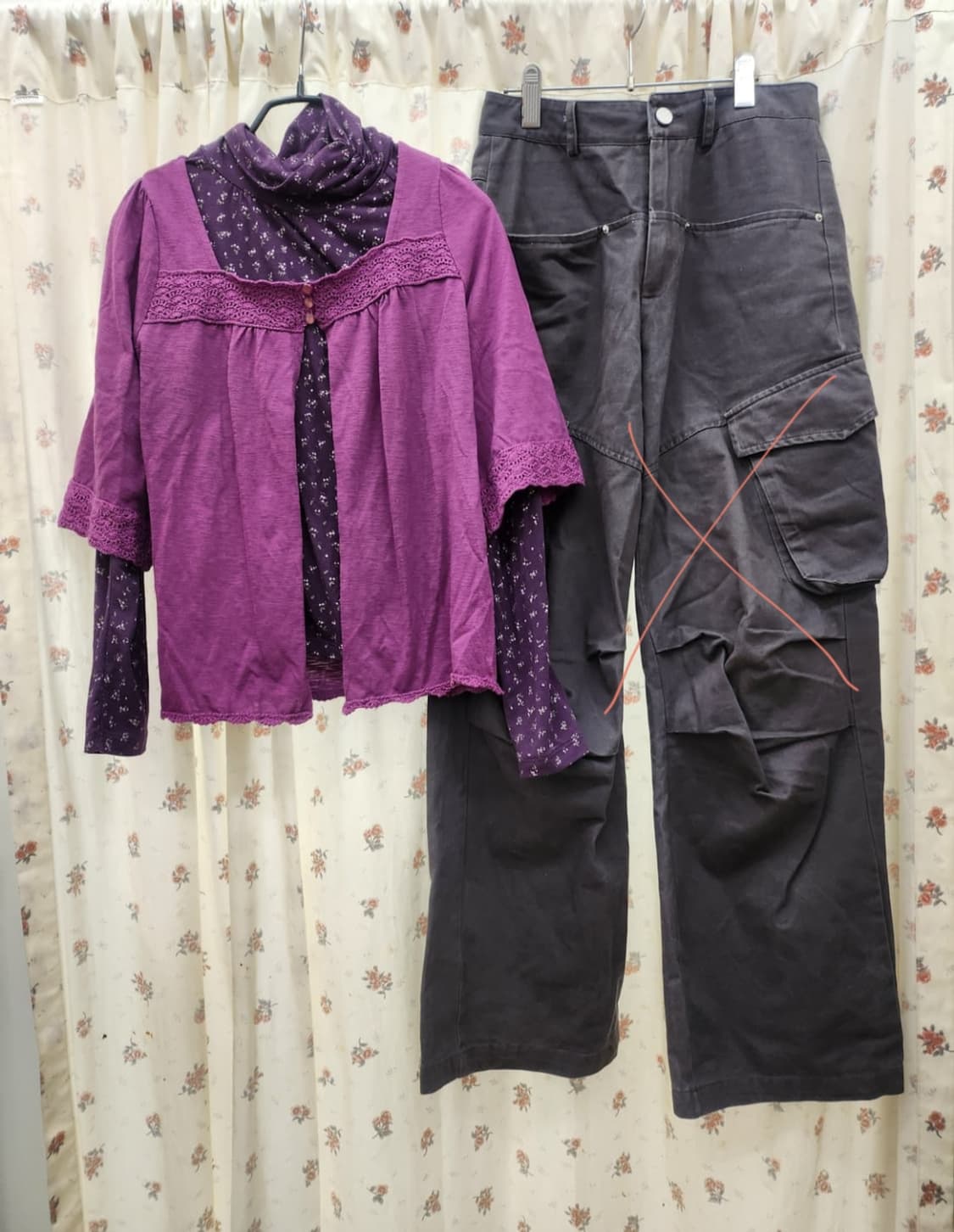 (카모메산장) 보라빛 상의코디, 바지제외❌️(착샷있어요⭕️) 상품이미지1