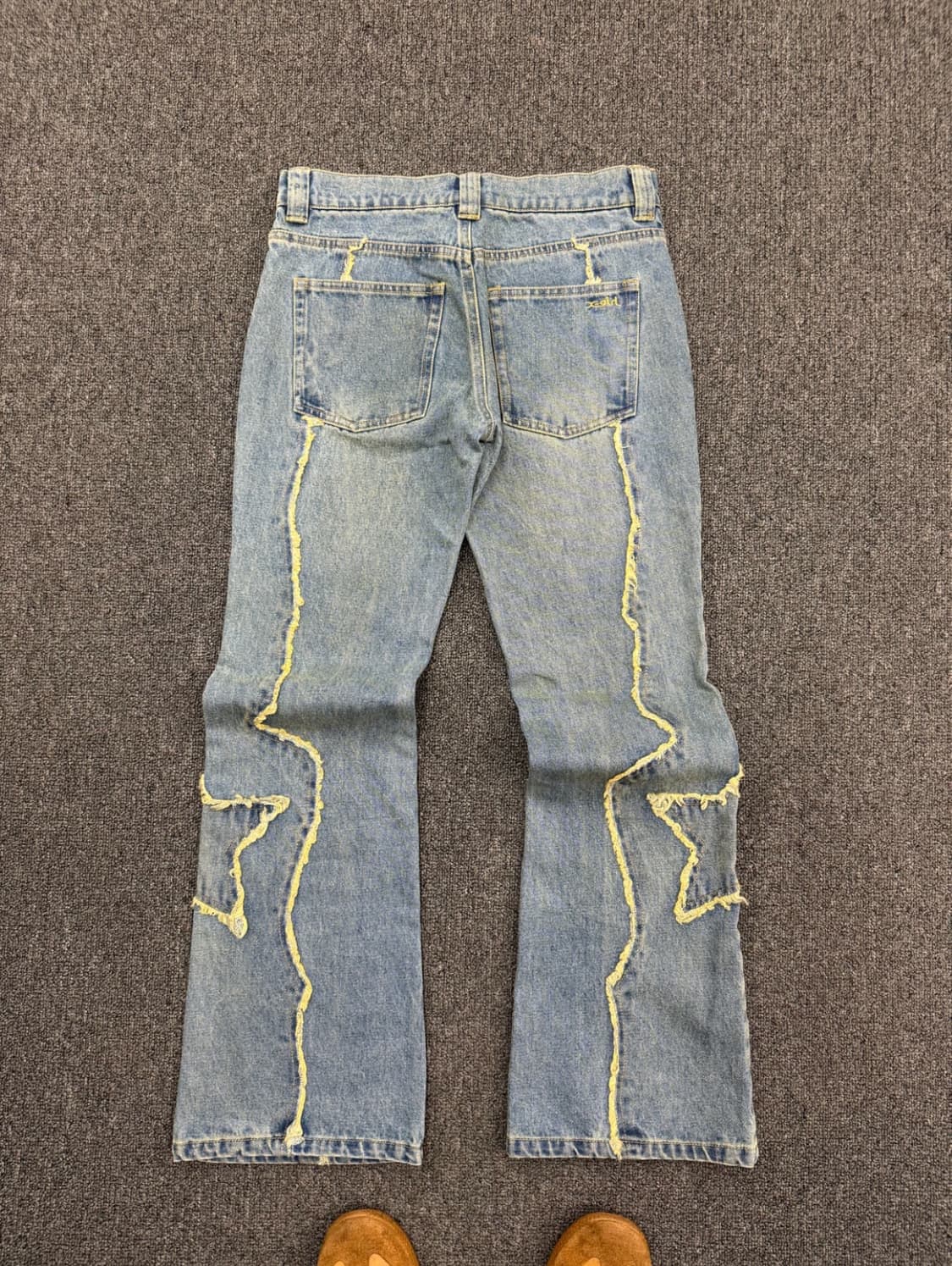 M)X-girl 빈티지 여성 별패치 부츠컷 연청 데님팬츠 상품이미지9