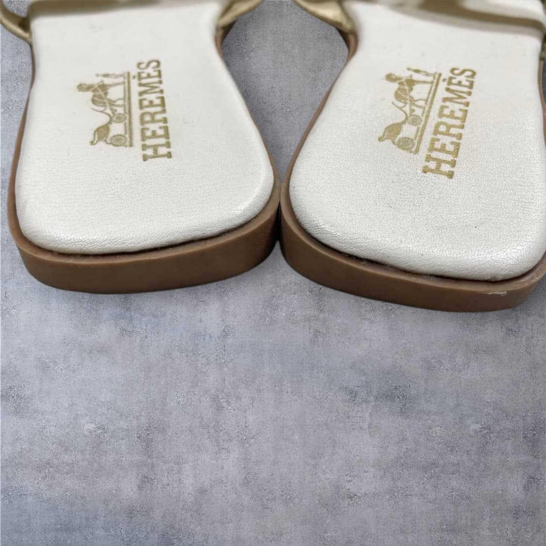 에르메스 Hermes 화이트 오란 샌들 슬리퍼 37 상품이미지5