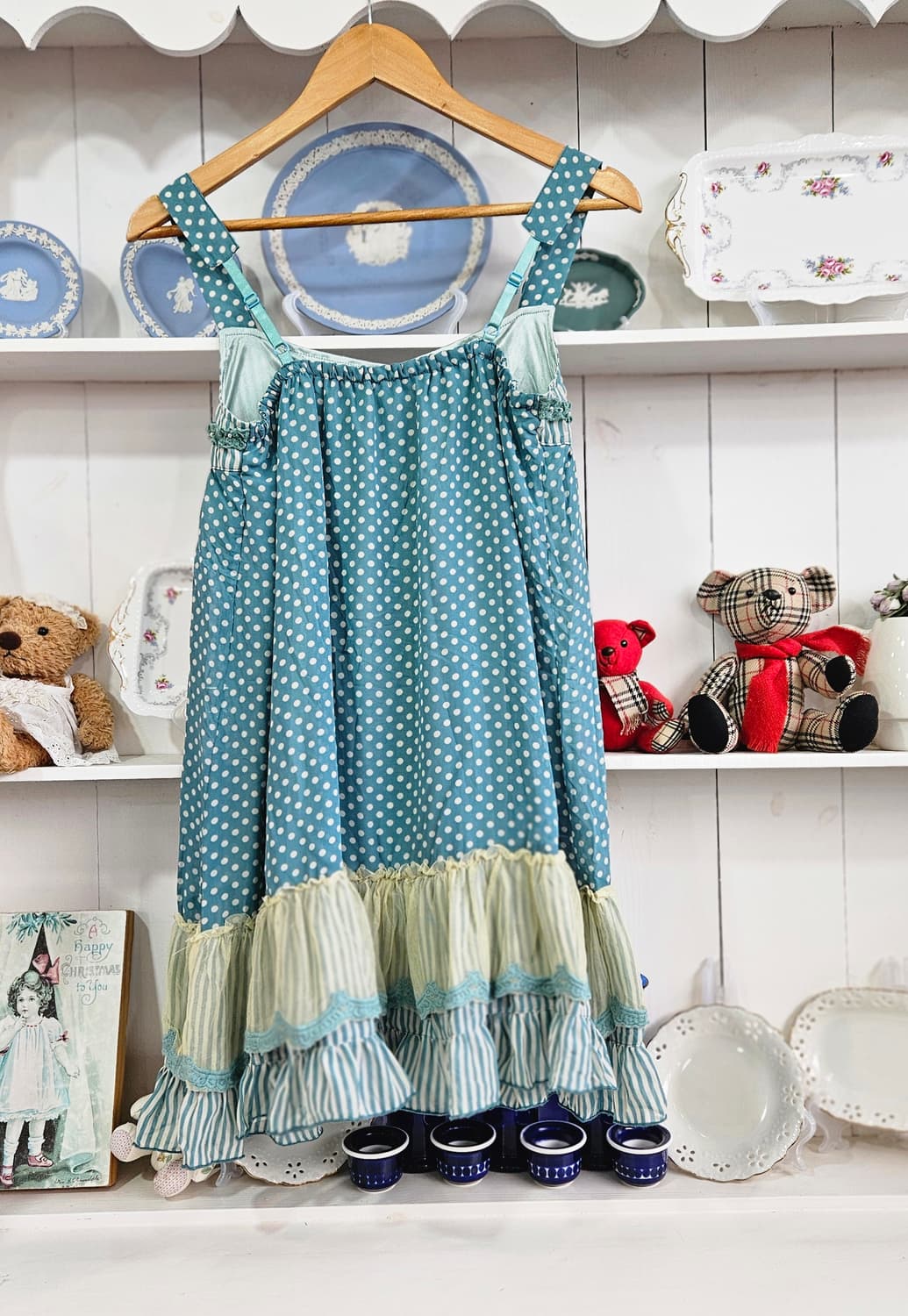 no0327(Axes Femme) 민트 도트 프릴 원피스 상품이미지7