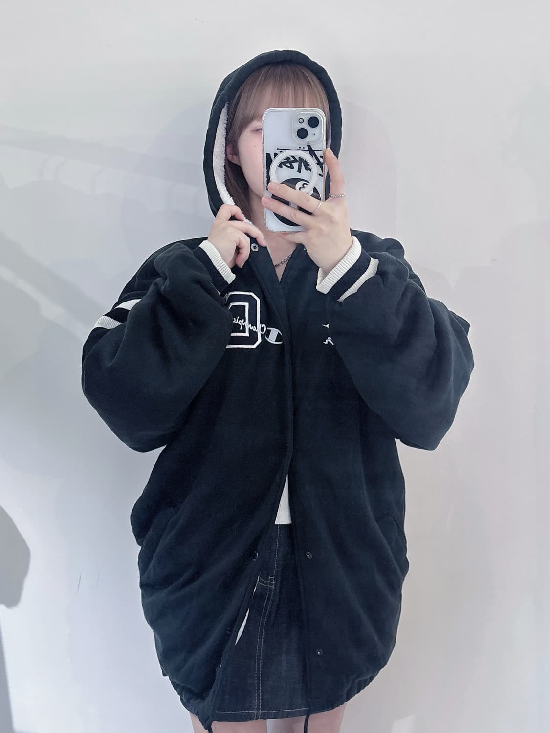 챔피언 90‘ 오버핏 양털 후드집업 상품이미지3