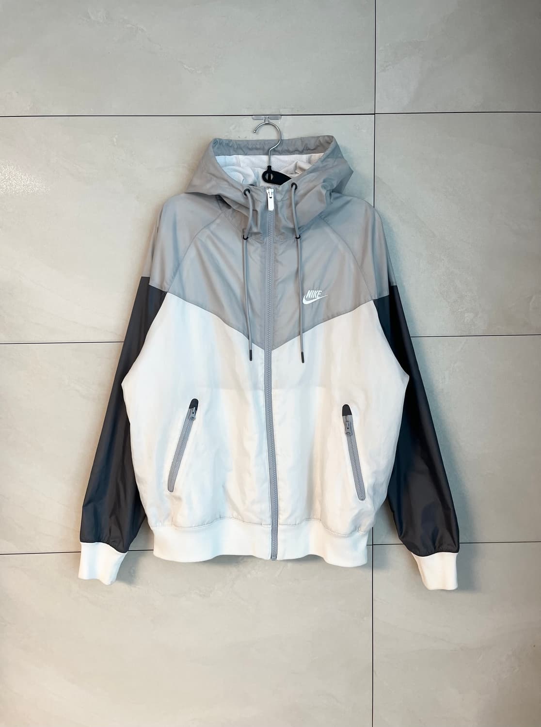 나이키 NSW 윈드러너 후드 바람막이 화이트/그레이 (M)  상품이미지1