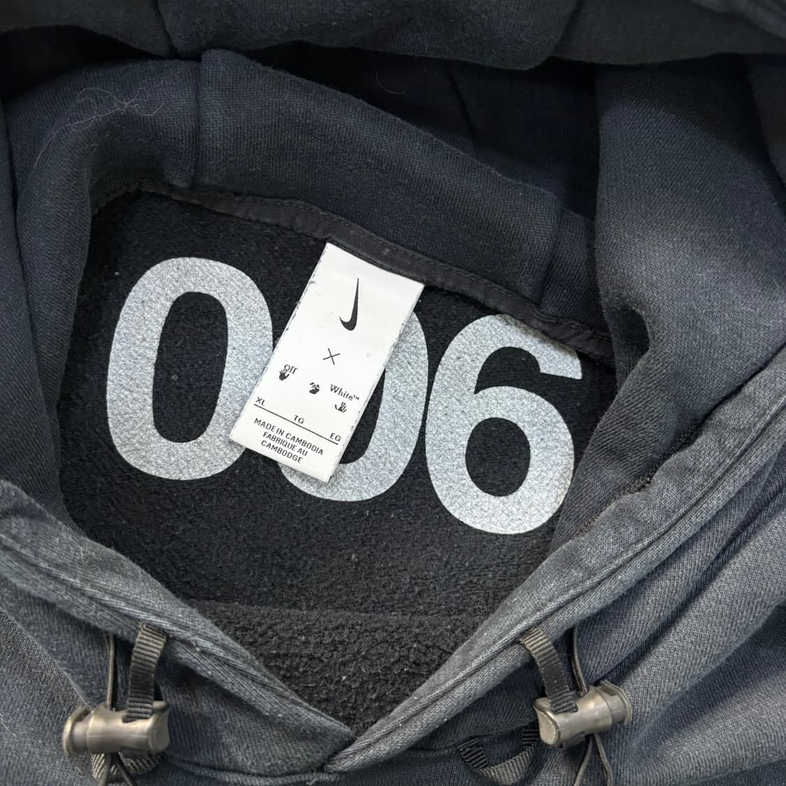 XL 나이키 오프화이트 후드티 긴팔티 0331J 상품이미지2