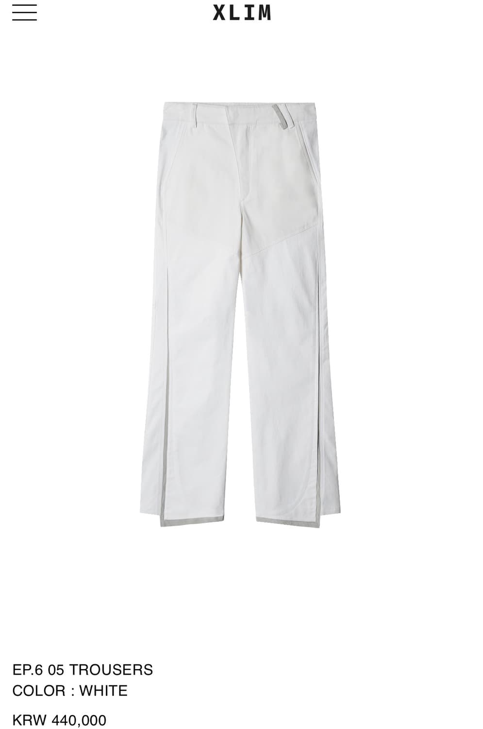 Xlim EP.6 05 TROUSERS XL 상품이미지1