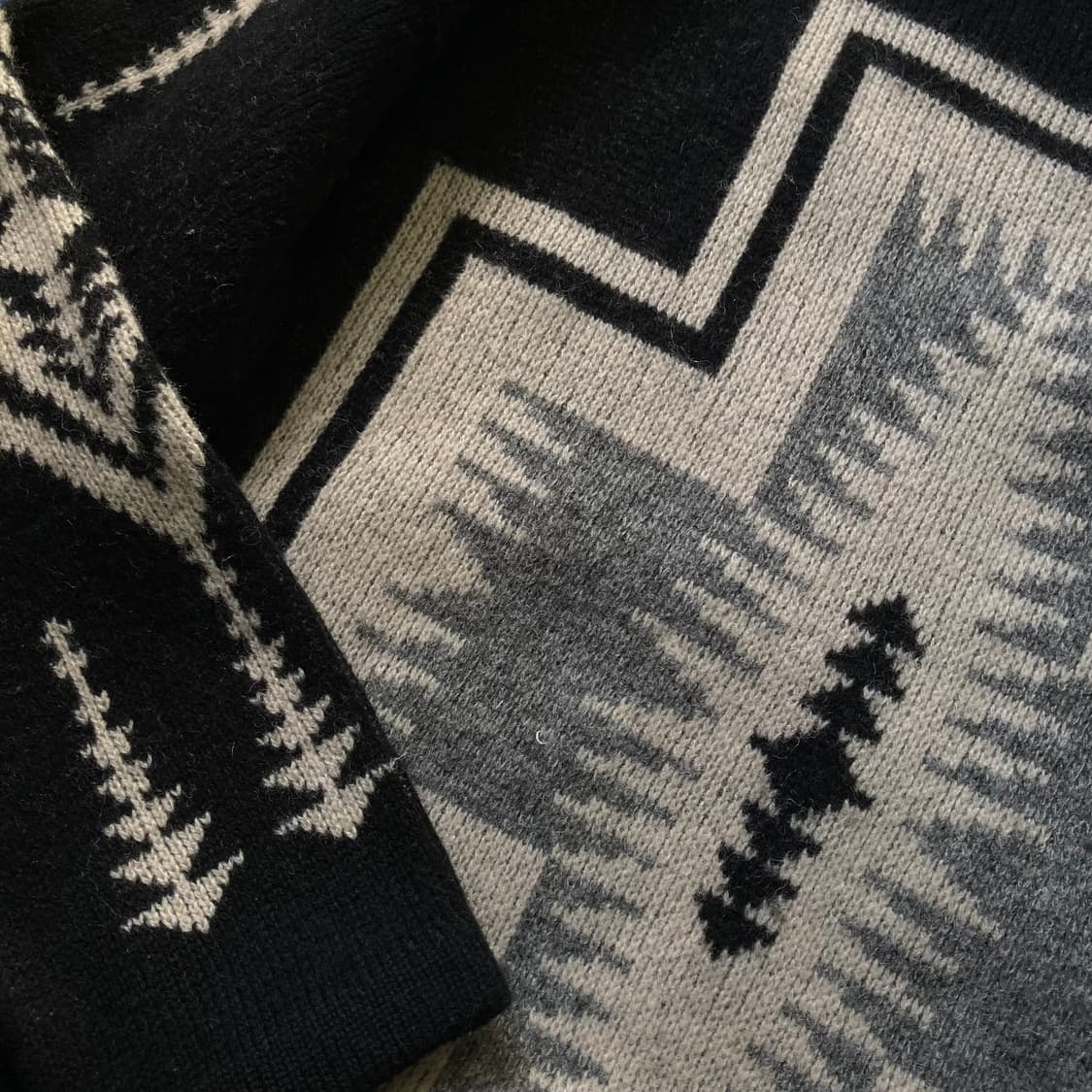 펜들턴 나바호 패턴 사우스웨스턴 블랙 울 라운드 니트 스웨터 상품이미지2