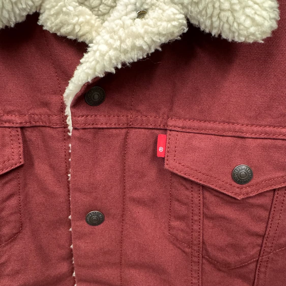 리바이스 타입 3 쉐르파 트러커 자켓 레드 상품이미지5