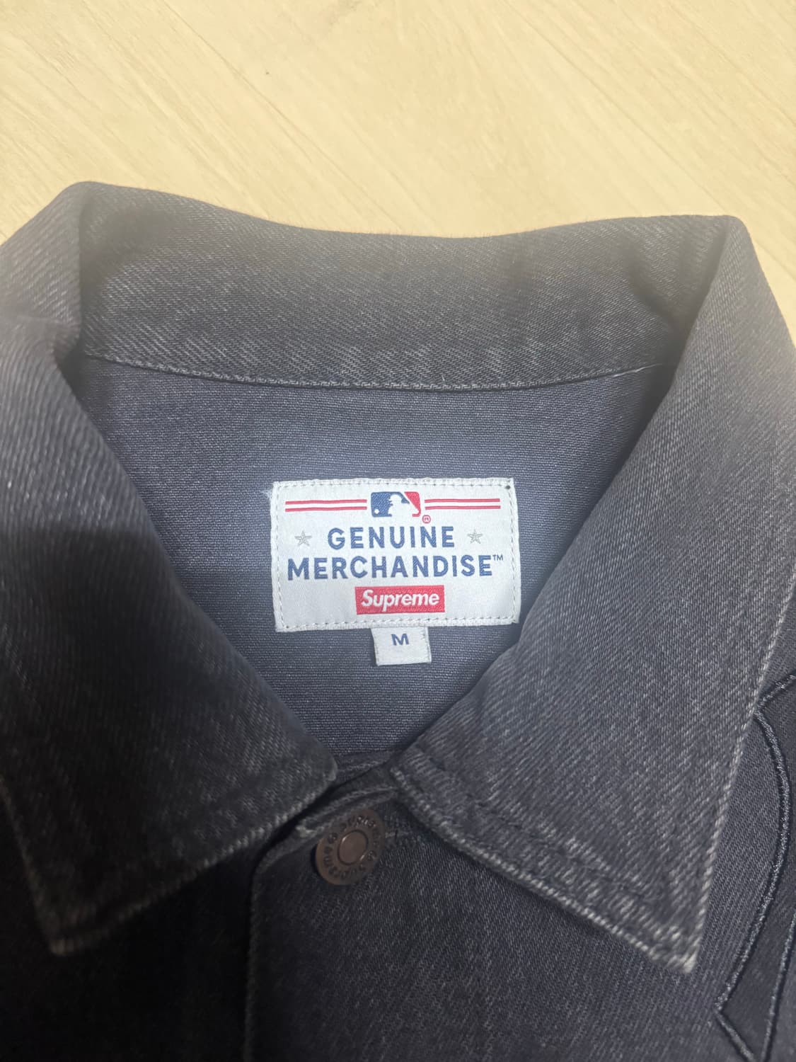 슈프림 x 양키스 블랙 데님 자켓 상품이미지2