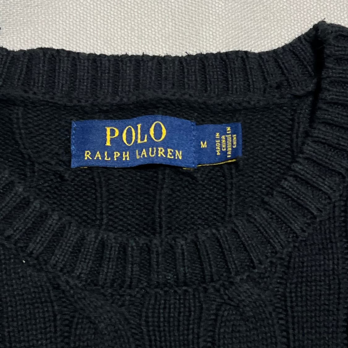 M 폴로랄프로렌 블랙 케이블 니트 상품이미지4