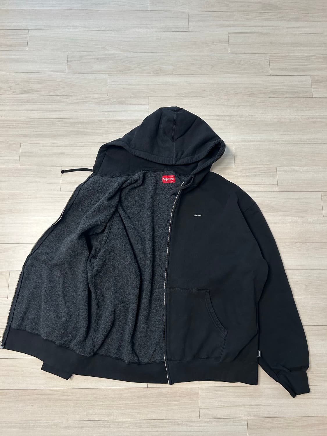 (2XL) 슈프림 오버다이드 스몰 박스로고 후드 집업-25fw 상품이미지3