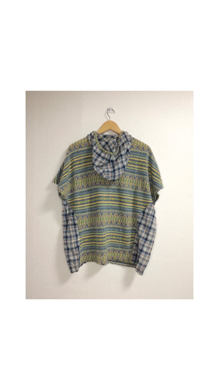 Frapbois 에스닉 패치 하이넥 후드 반팔 블라우스 상품이미지4