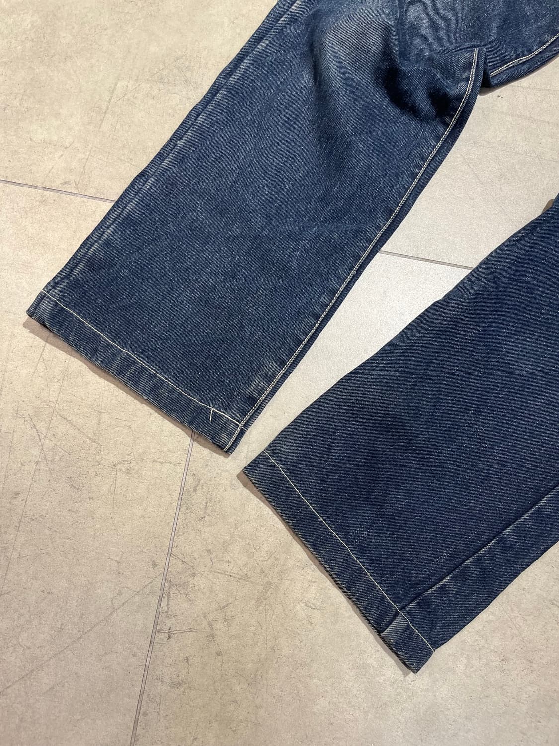 Tough jeansmith 빈티지 워싱 진청 와이드 데님 팬츠 상품이미지3