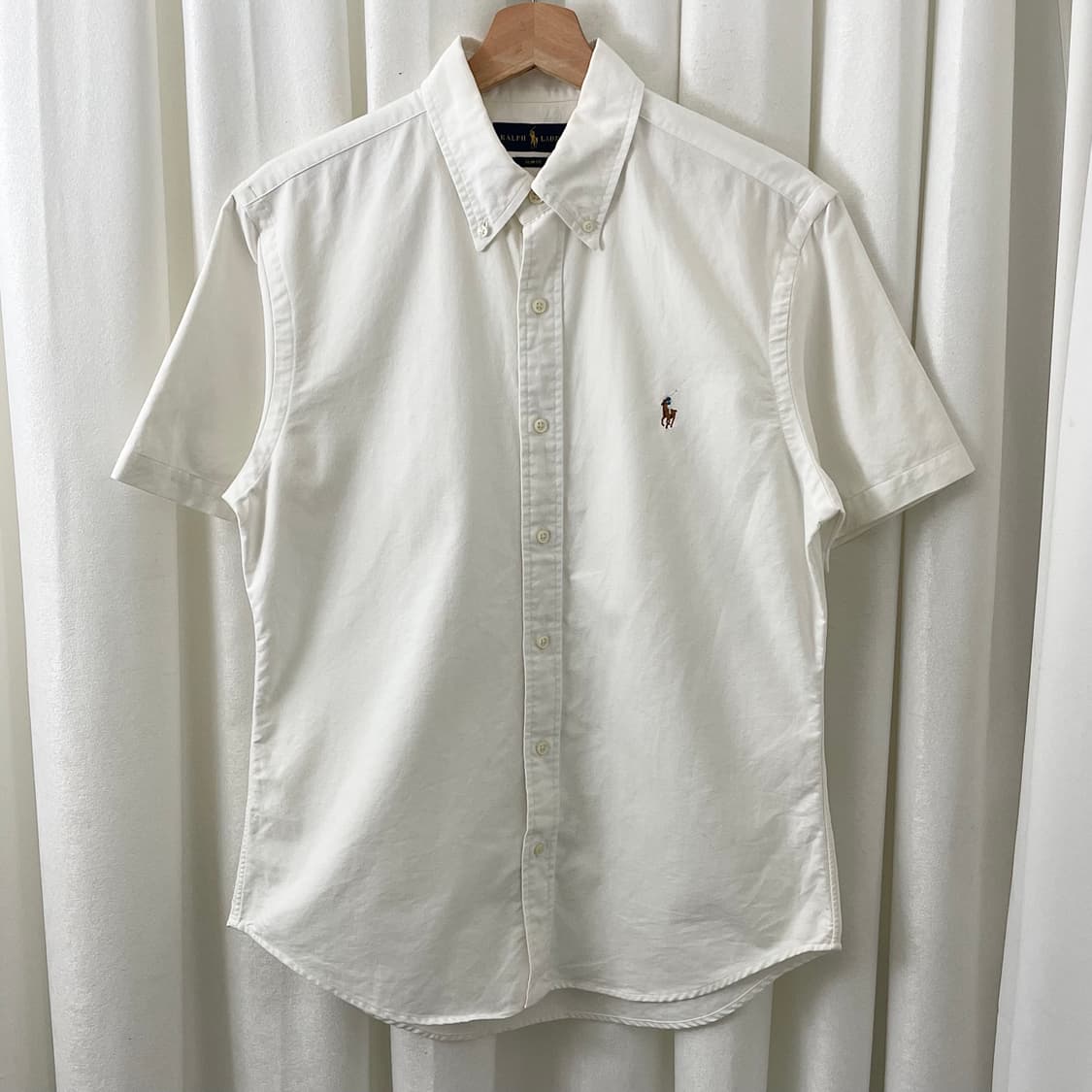 폴로 화이트 옥스포드 포니 반팔셔츠 상품이미지2