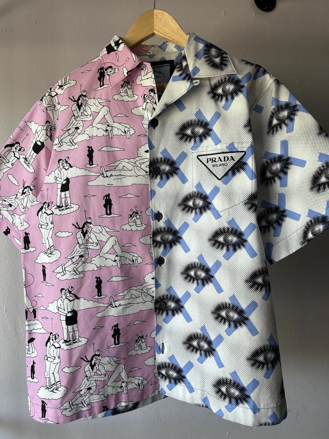 FW18 프라다 더블 매치 볼링 셔츠 S 상품이미지2