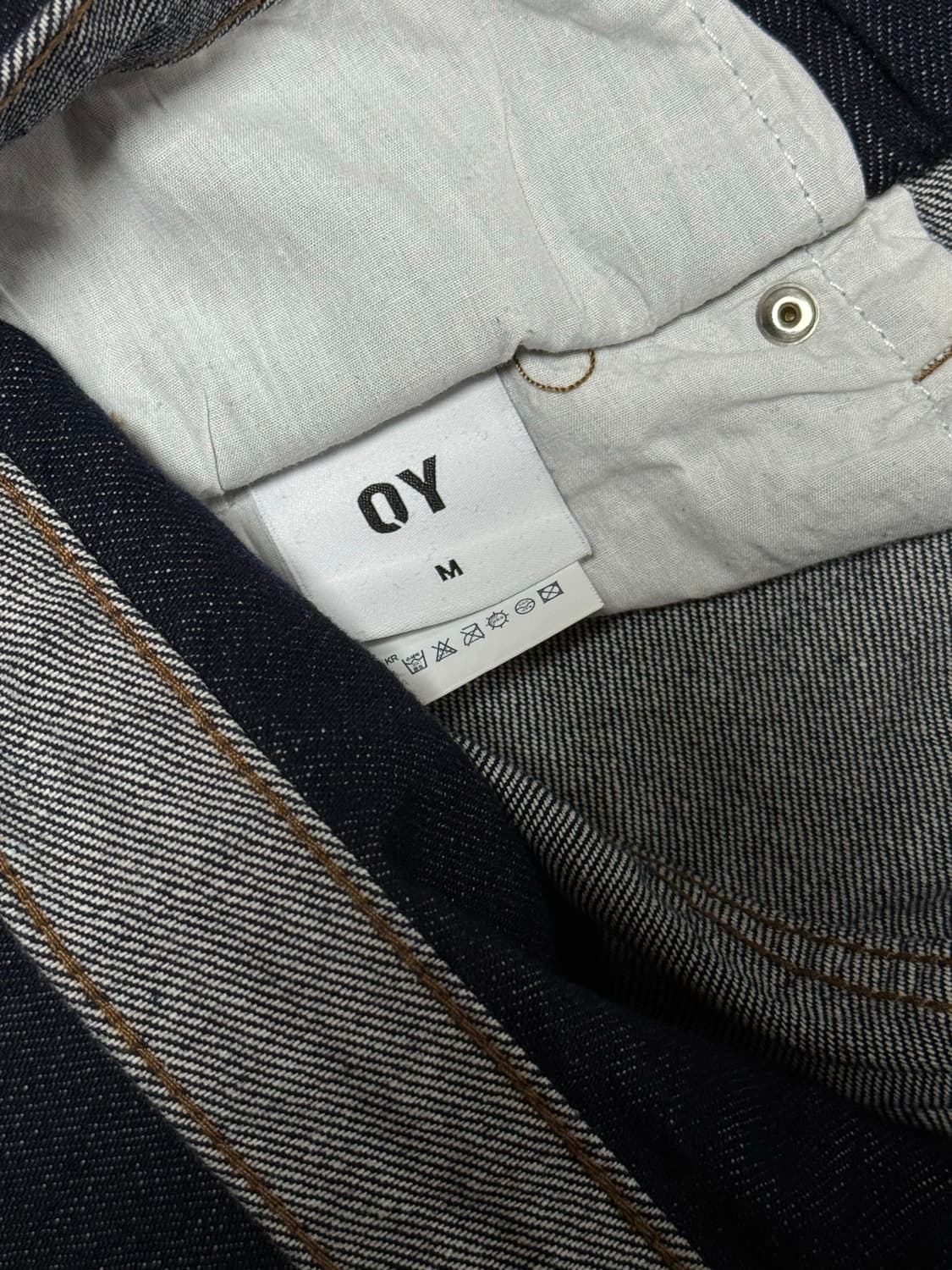 LAYERED WAIST WIDE VOLUME PANTS - INDIGO 상품이미지4