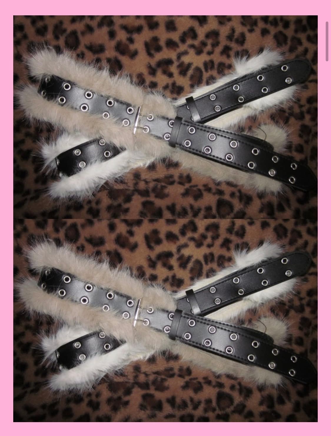 퍼 벨트 베이지 색상 상품이미지2