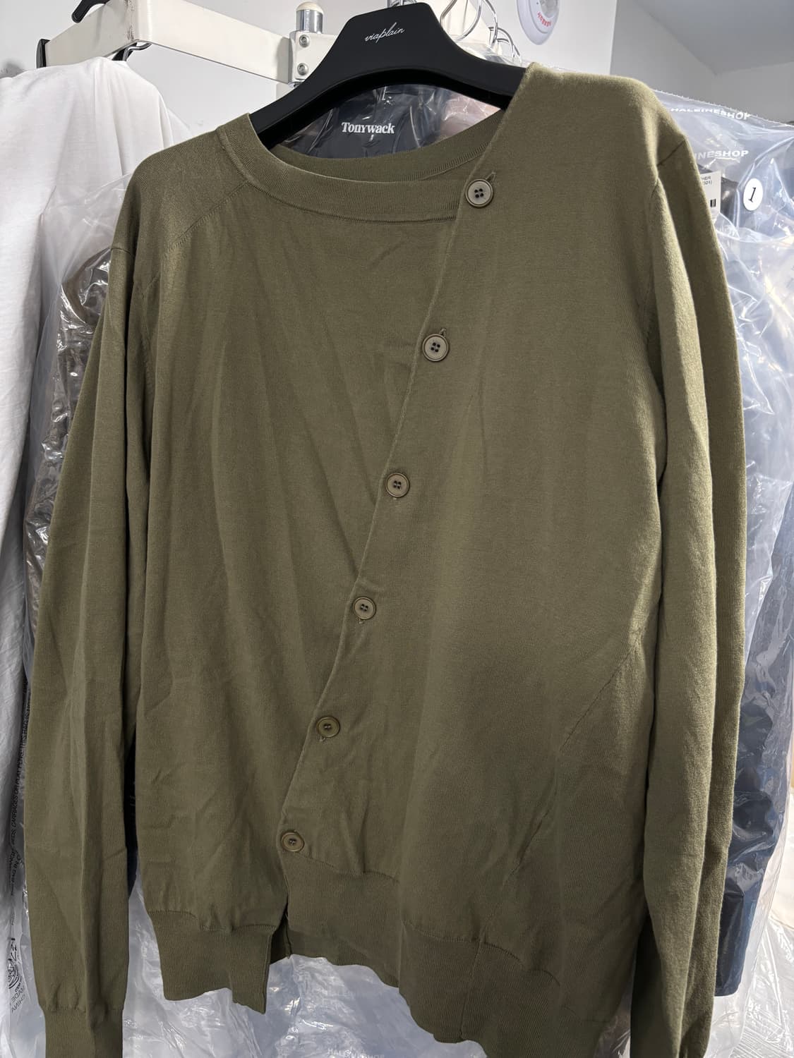 L 누마레ee 투웨이 가디건 모스 그린 새제품 판매 상품이미지1