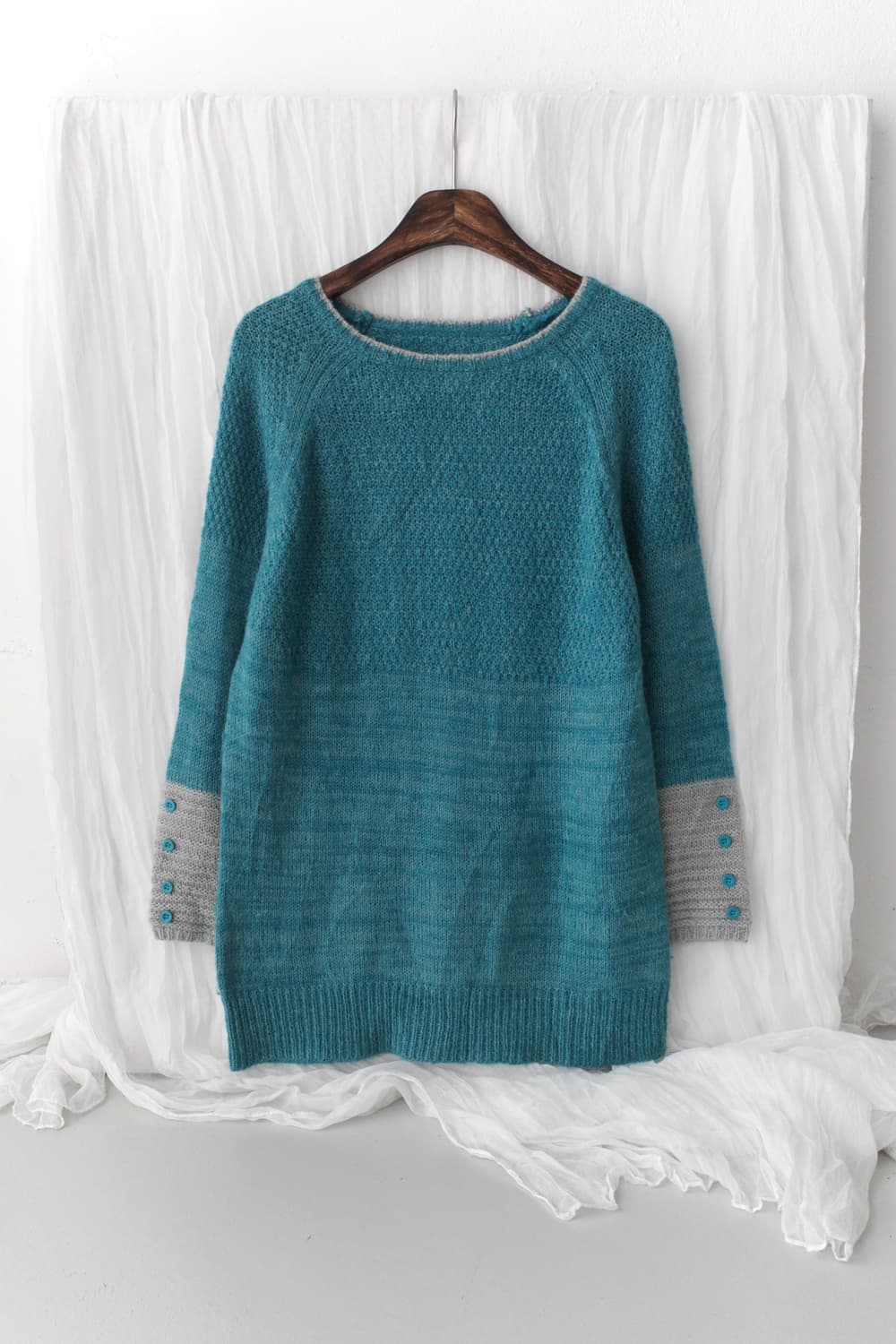 mint button knit 상품이미지1
