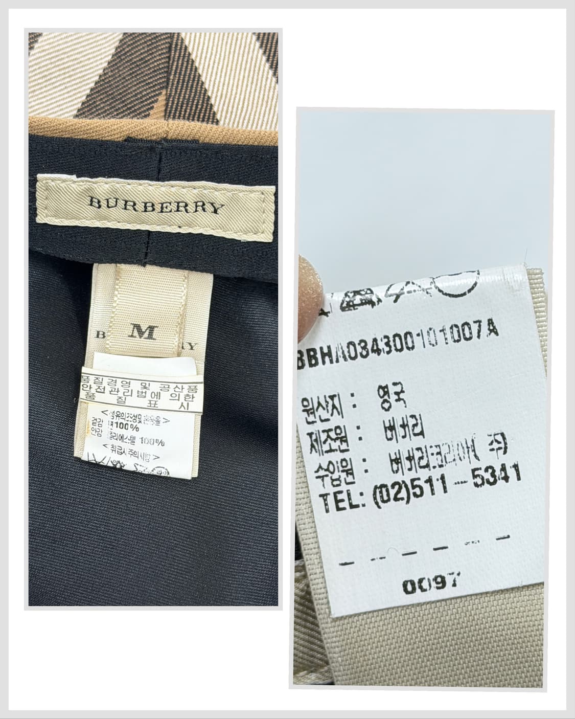 버버리 빈티지 체크 뉴스보이 캡 상품이미지5