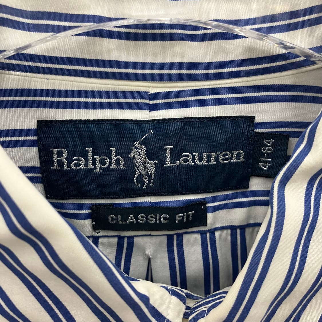 폴로 랄프로렌 클래식 핏 블루 스트라이프 셔츠 L 상품이미지3