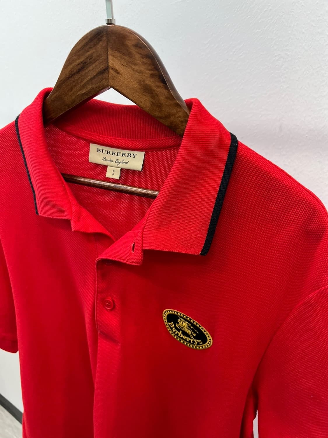 95) 버버리 아카이브 자수 반팔카라티 상품이미지5