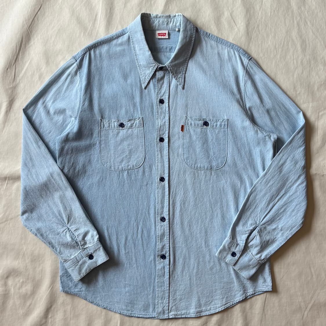 [L/102-105] USA LVC 리바이스 오렌지 탭 샴브레이 셔츠 상품이미지1