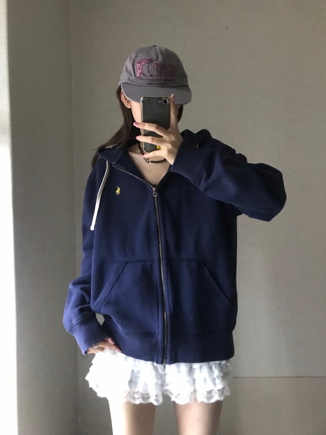폴로 네이비 후드집업 상품이미지1