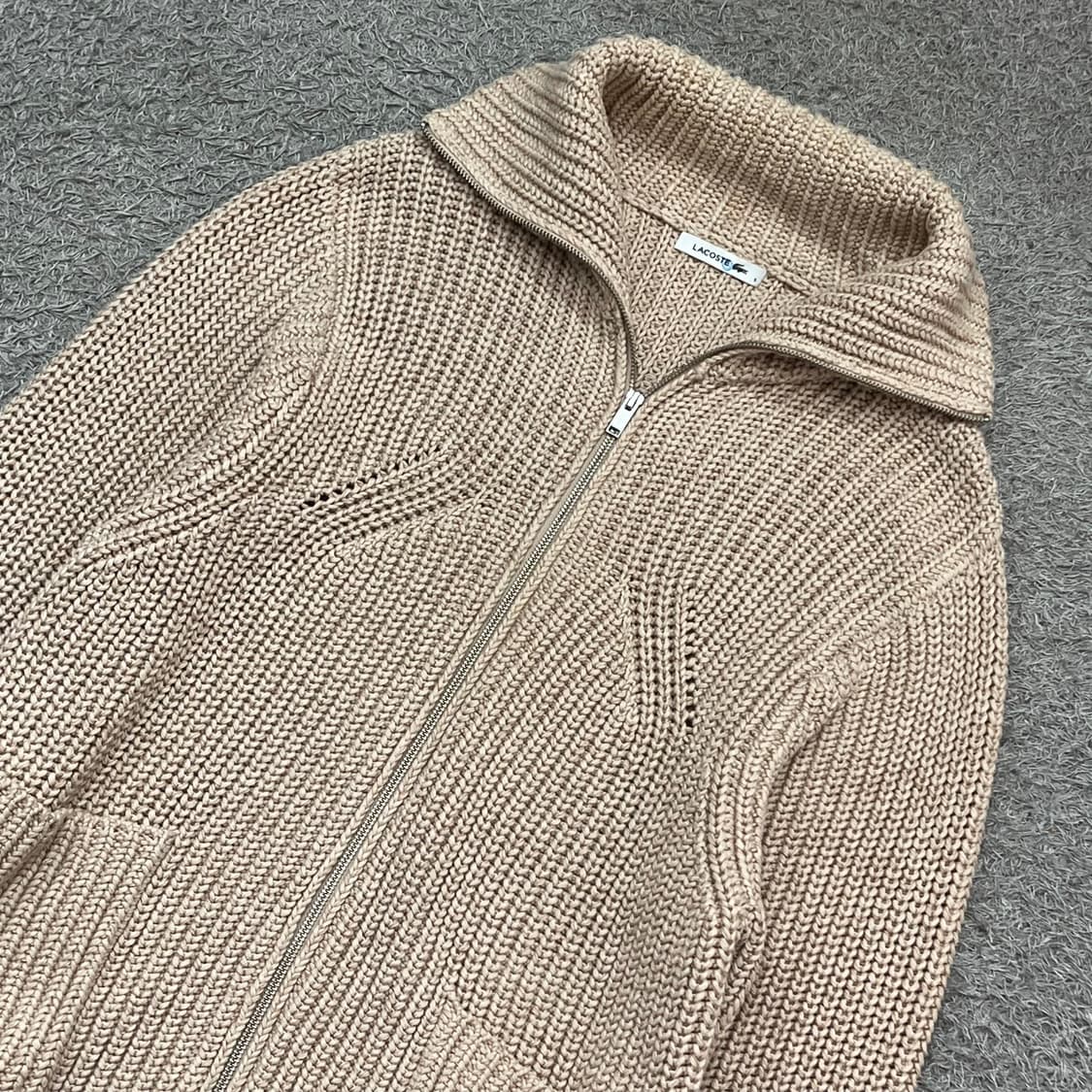 [우먼95-100] 라코스테 니트집업 상품이미지1