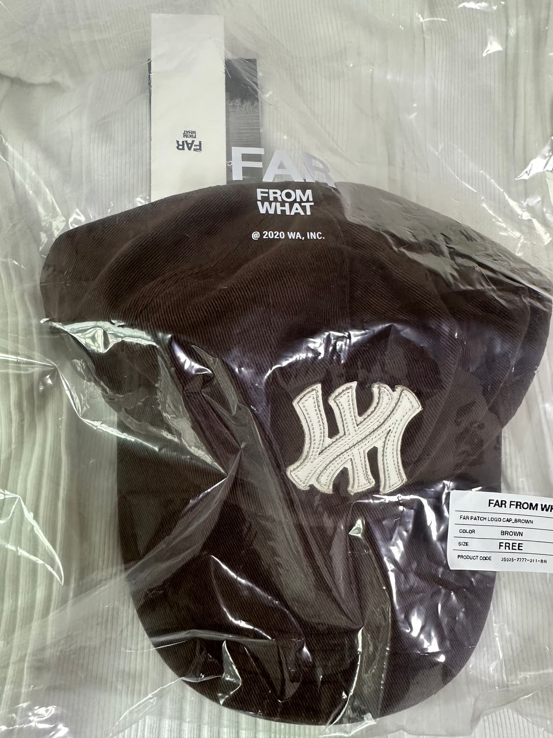 파프롬왓 파 패치 로고 캡 브라운 상품이미지1