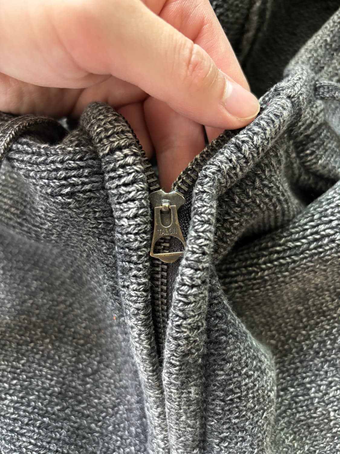 RRL 블랙 인디고 니트 집업 파카 상품이미지6