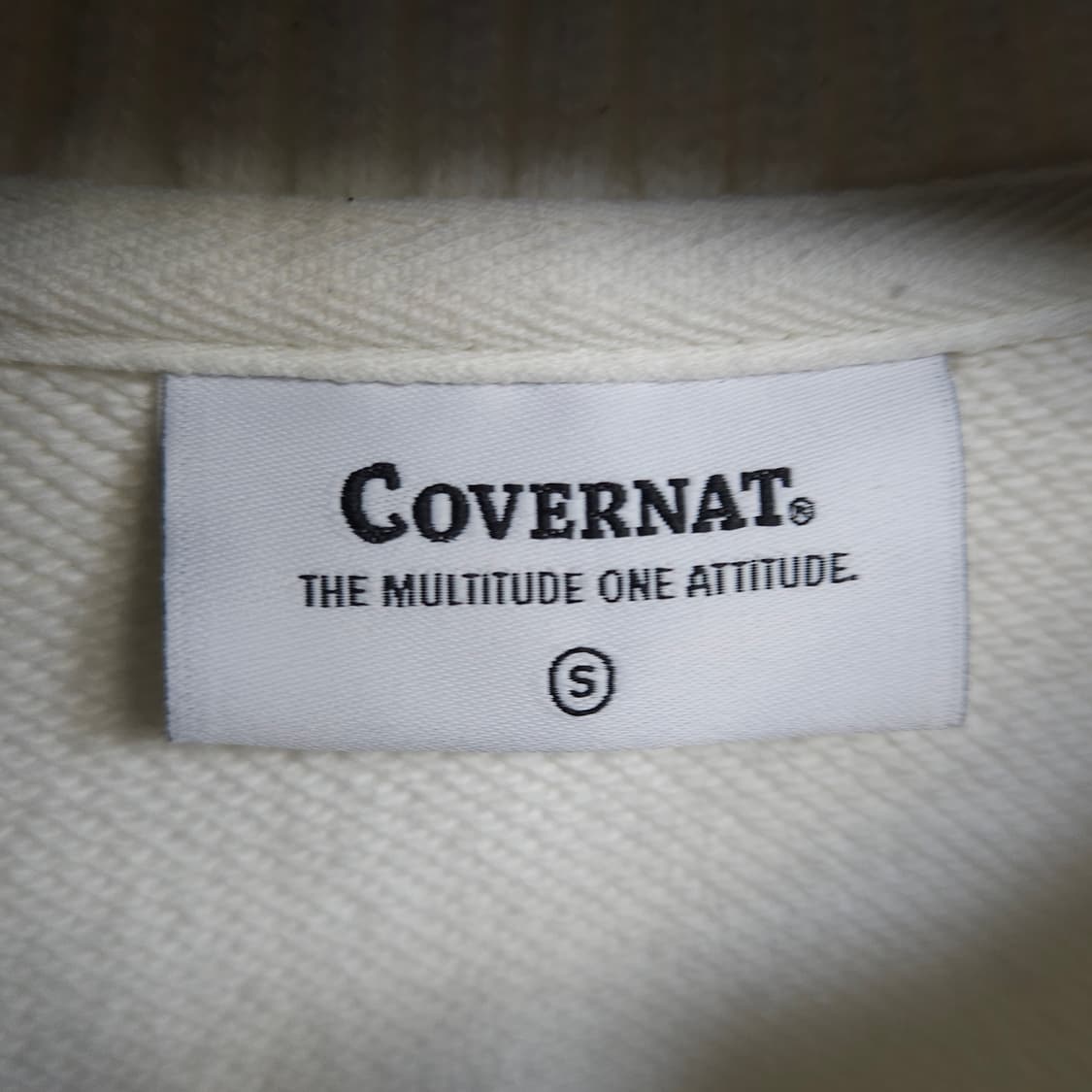 S ) 커버낫 니트 카라 맨투맨 크림색 상품이미지5