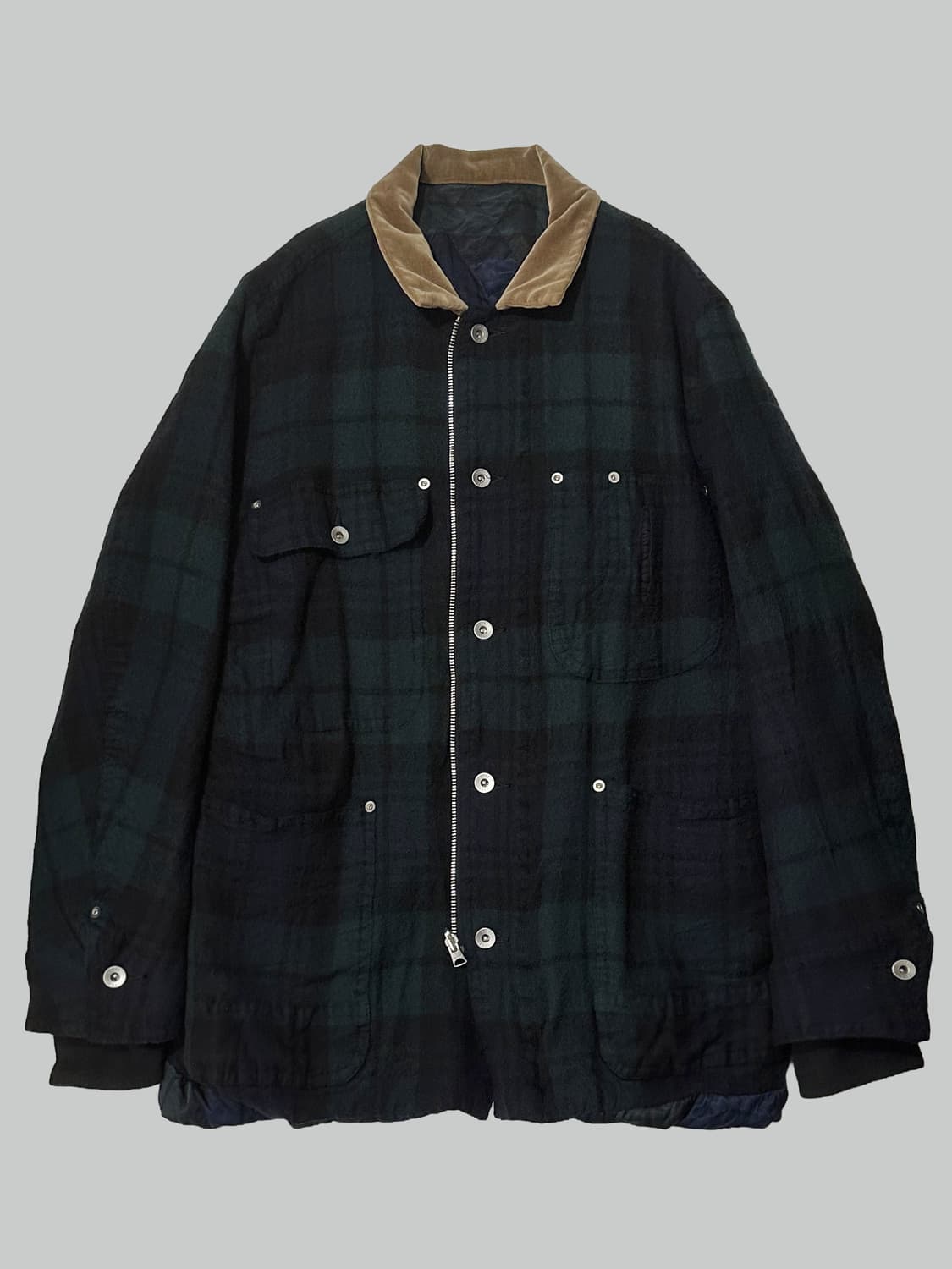 사카이 리버시블 축융 울 자켓 상품이미지4