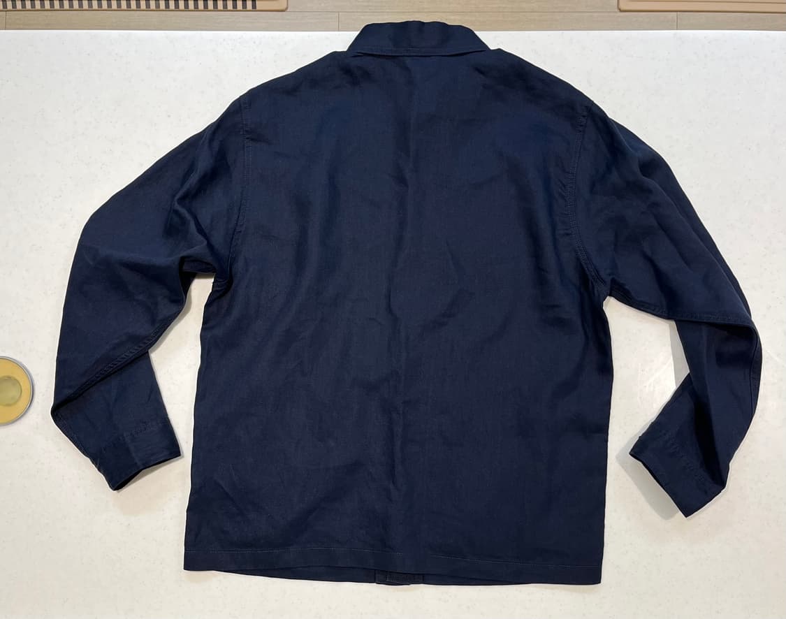 유니클로 C 프리미엄리넨셔츠자켓 네이비 L 상품이미지2