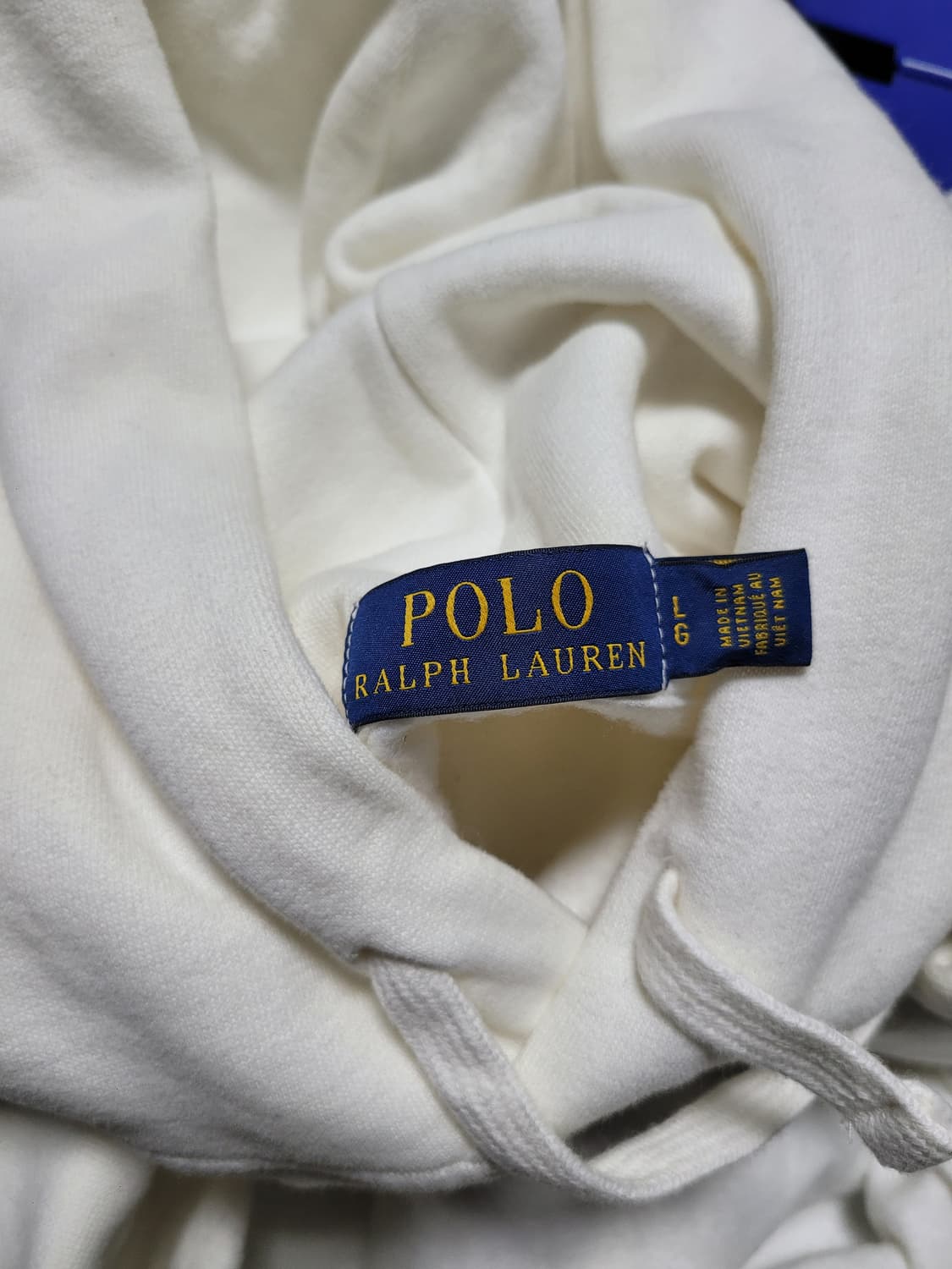 가슴60) 폴로 후드티 화이트 상품이미지4