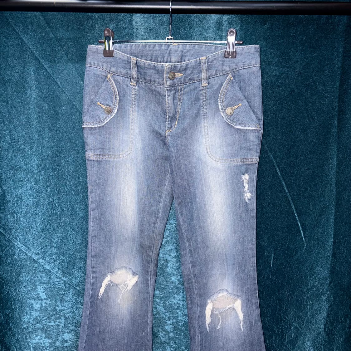 (28) 빈티지 데미지 워싱 부츠컷 데님 팬츠 상품이미지2