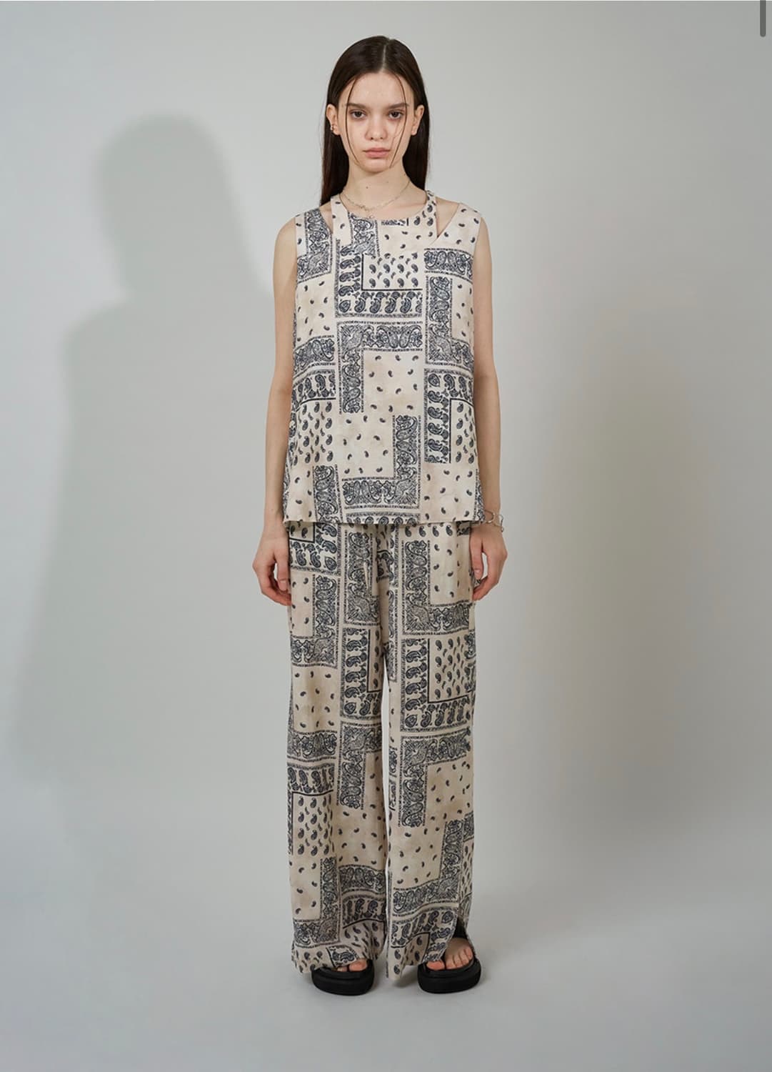 앨런아크 페이즐리 슬리브리스 상하의 세트 상품이미지1