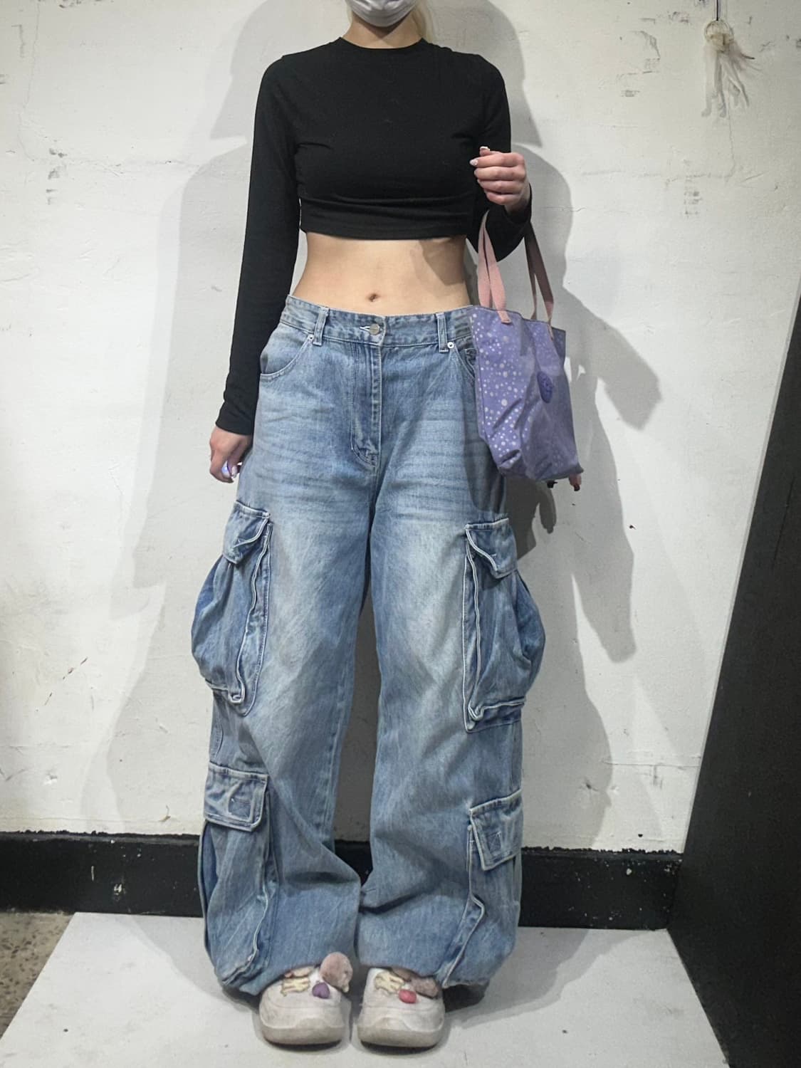 키플링 도트 연보라 땡땡이 미니 토트백 y2k 가방 상품이미지3