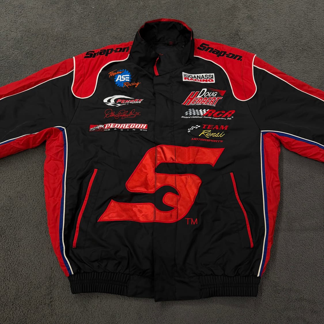 [ 정품/S ] 스냅온 빈티지 넘버5 모터사이클 레이싱 자켓 상품이미지3