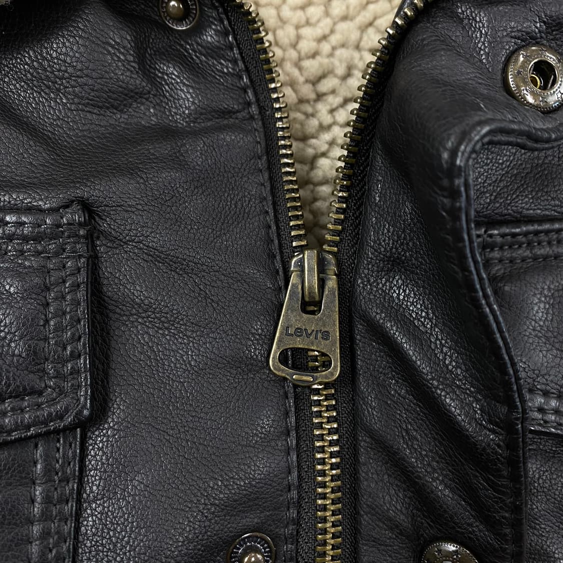 리바이스 레드 탭 블랙 레더 덱 자켓 (95) 상품이미지8