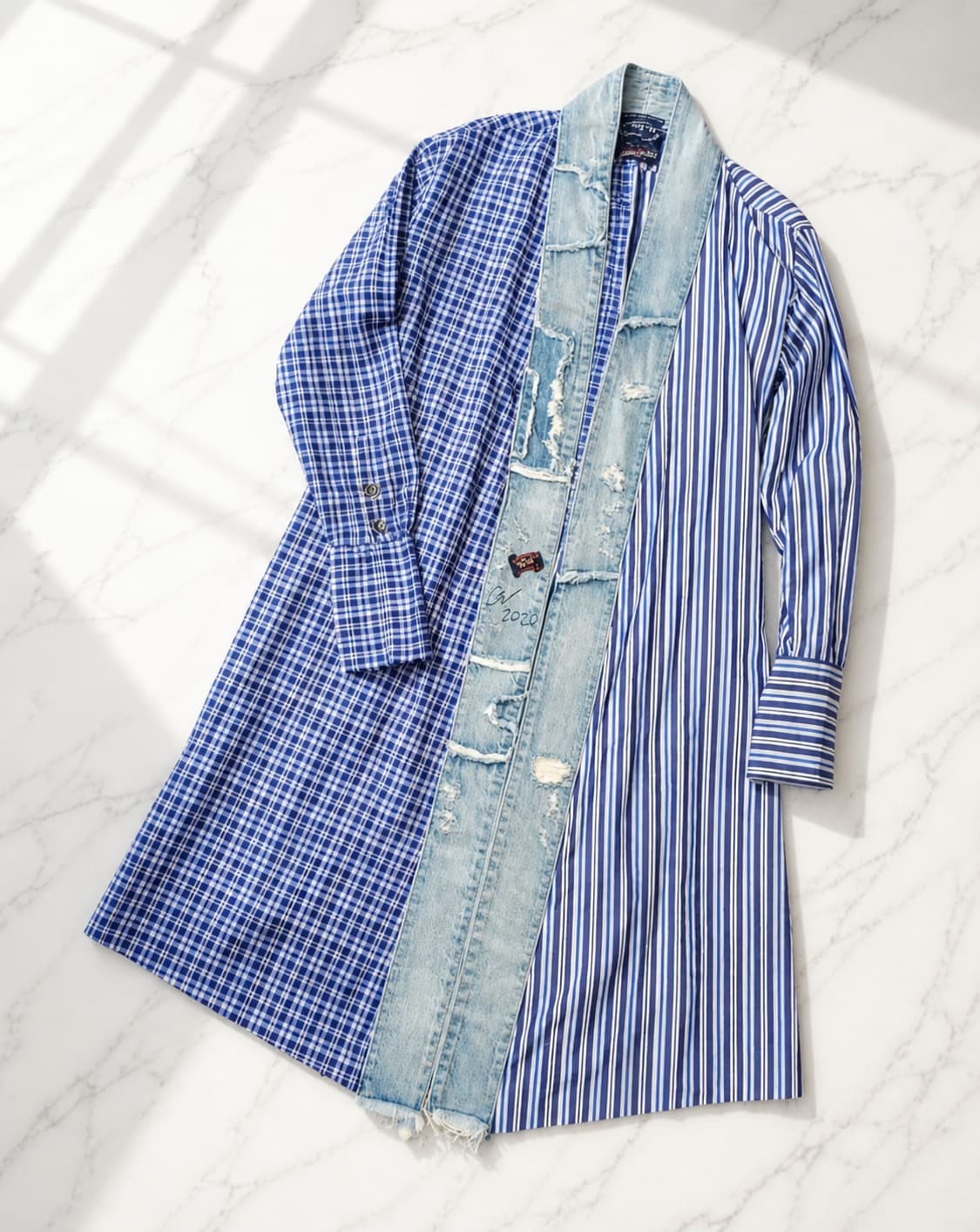 Greg Lauren 패치워크 리워크 데님 코트 
(10 꼬르소꼬모) 상품이미지6