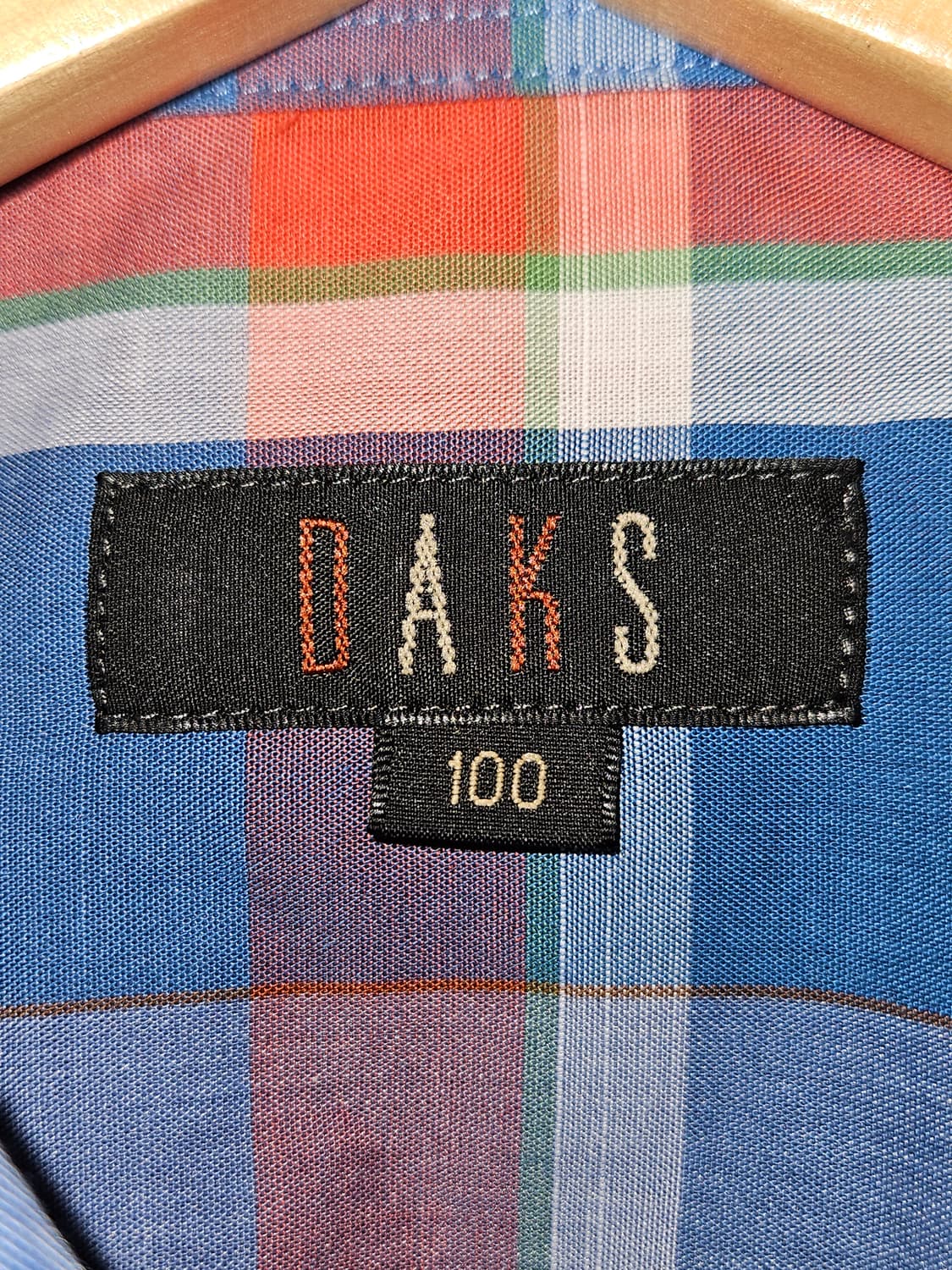닥스 DAKS 반팔셔츠 체크 코튼 남성 100 상품이미지4