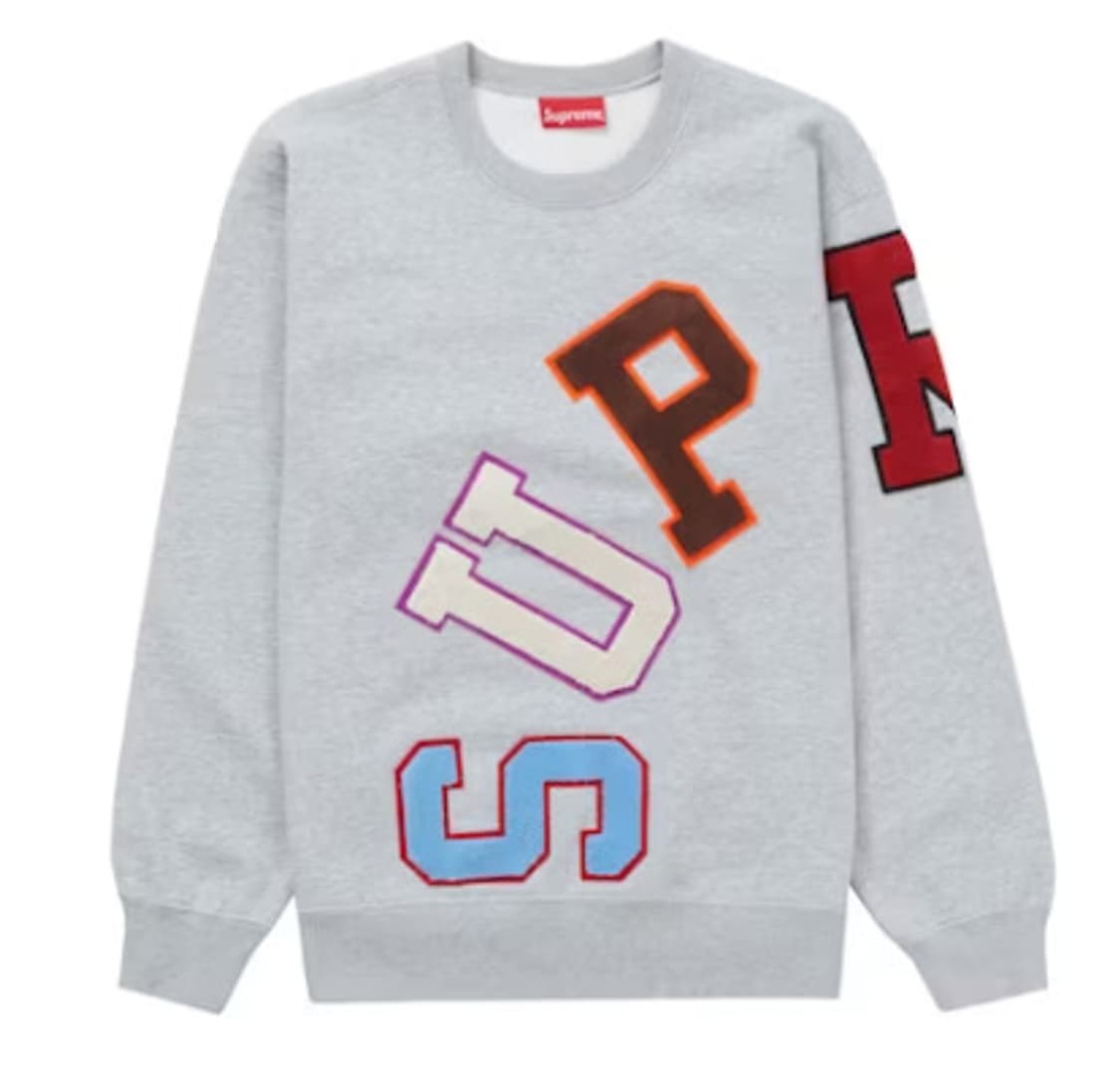 [XL] 슈프림 빅 아크로고 크루넥 헤더그레이 상품이미지1