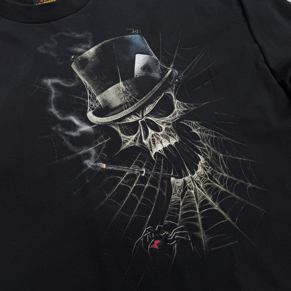 USA 스컬 해골 스파이더 웹 롱슬리브 상품이미지3