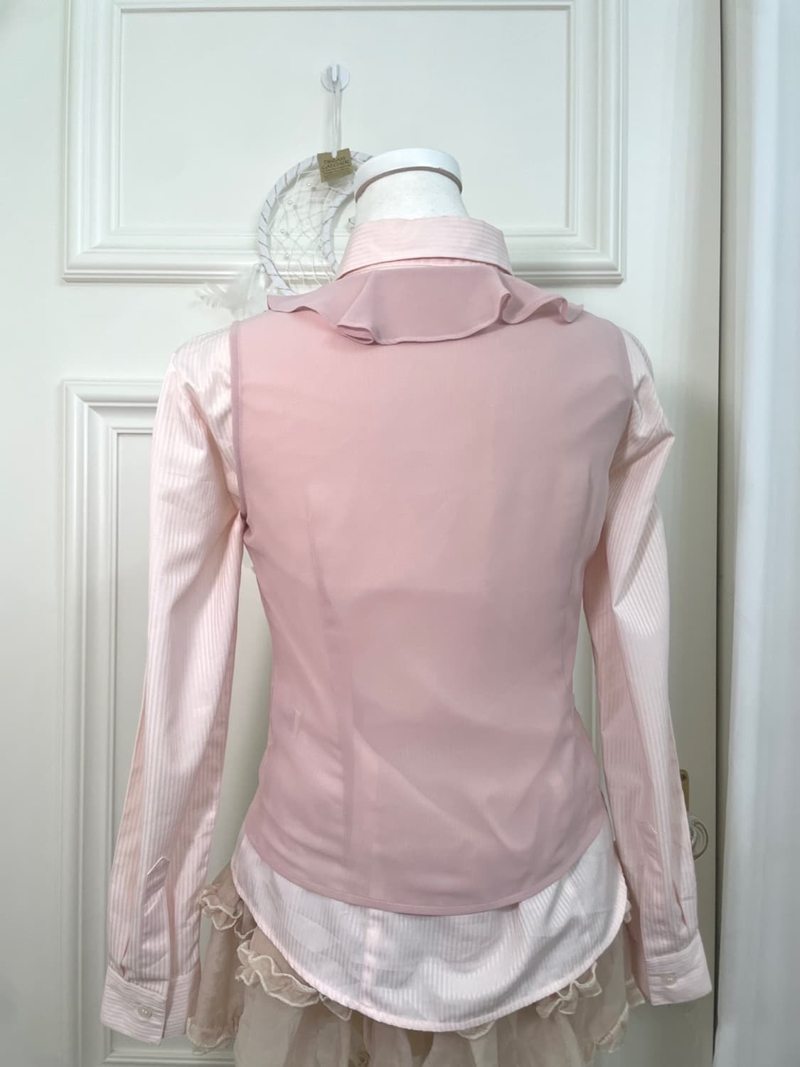 pink ruffle sleeveless blouse 상품이미지4